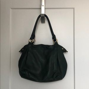 J. Crew green leather bag